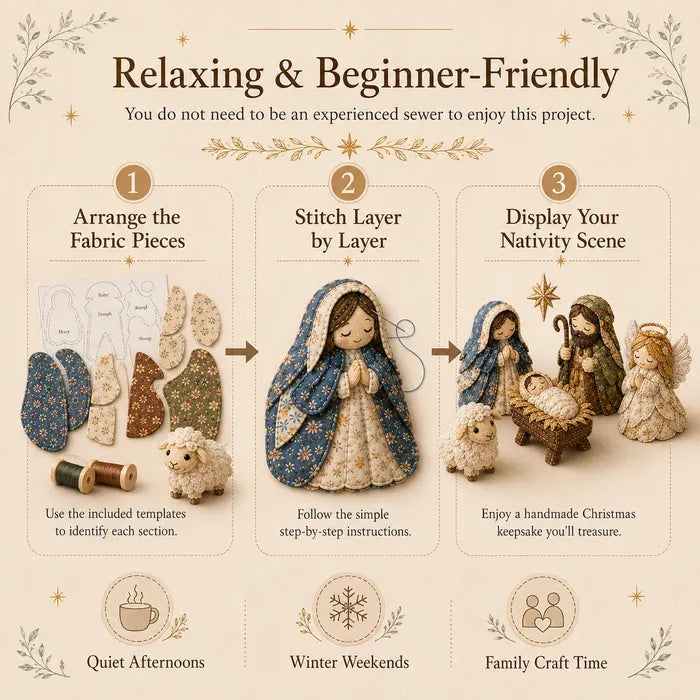 ✨ DIY Patchwork Nativity Scene Sewing Kit - main view