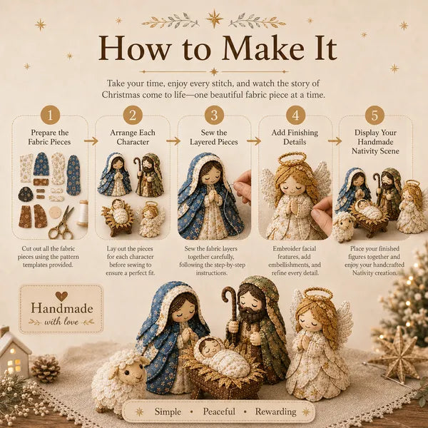 ✨ DIY Patchwork Nativity Scene Sewing Kit - view 2