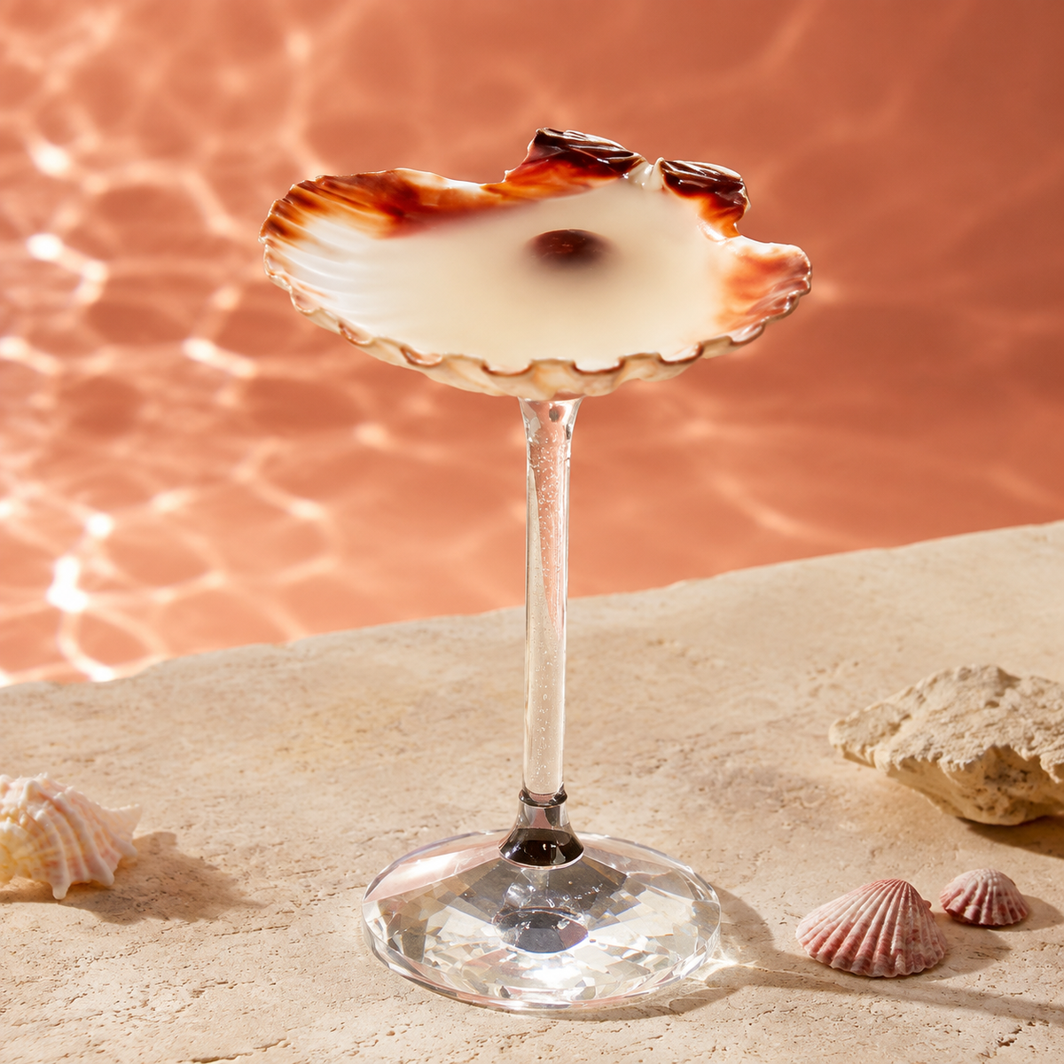🌊🐚Handcrafted Natural Conch Shell Wine Goblet