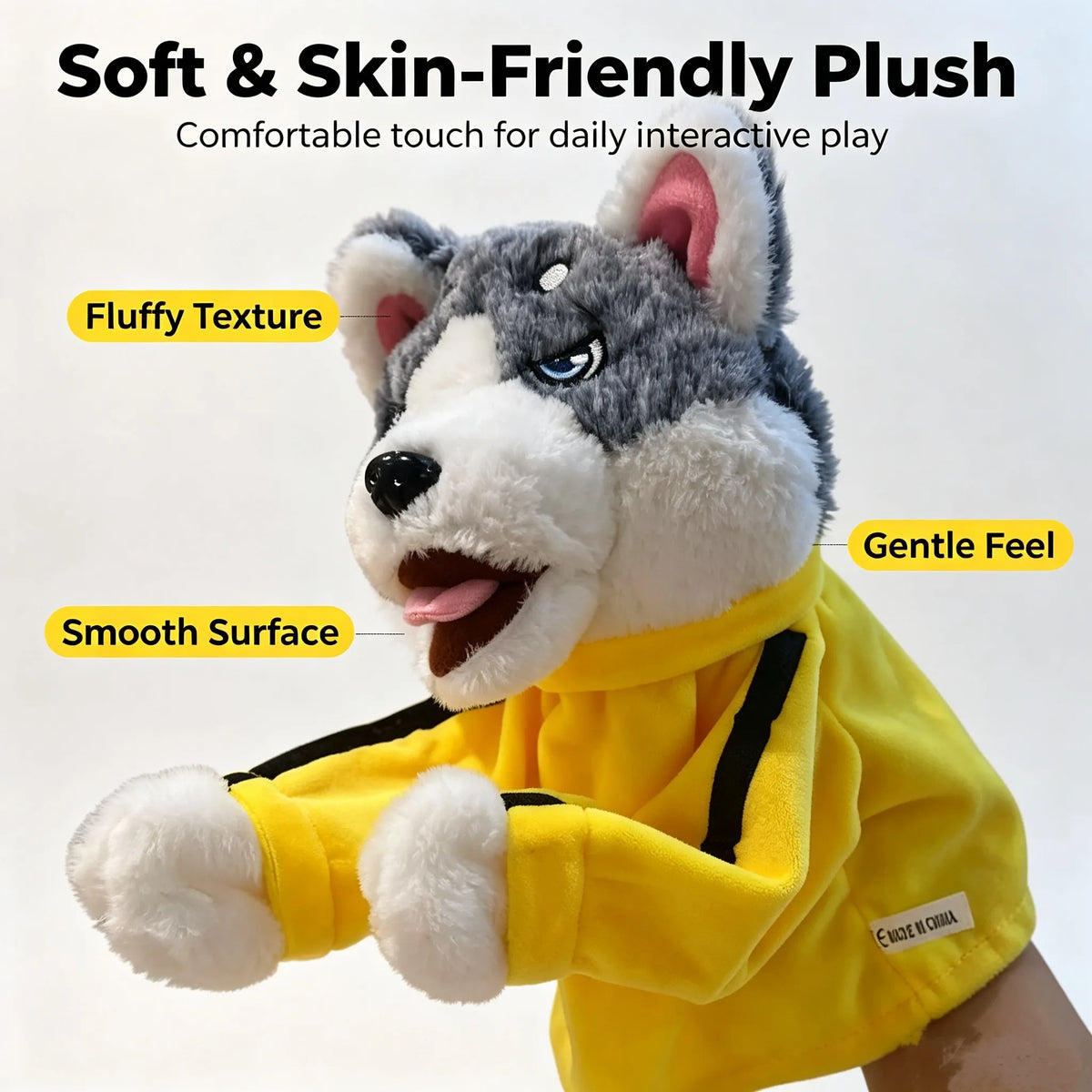 Interactive Boxing Husky Hand Puppet Toy with Sound Effects - view 3