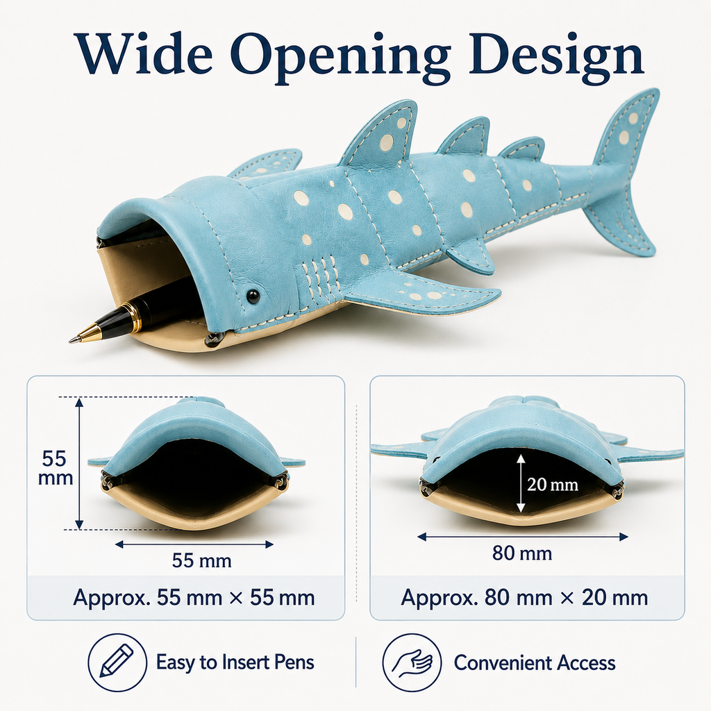 🦈Handmade Cute Whale Shark Leather Pouch