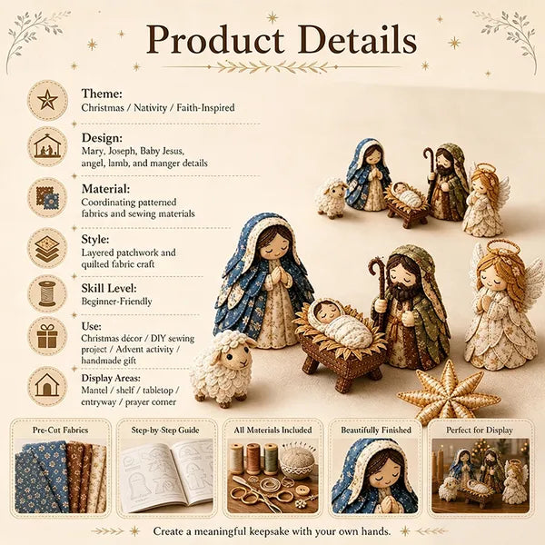 ✨ DIY Patchwork Nativity Scene Sewing Kit - view 15